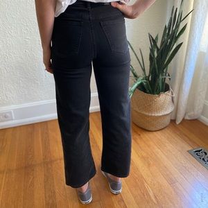 Slim Wide-Leg Jeans in Lunar Wash, Sz 25